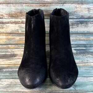 Rebels Womens Ankle Boot Size 8.5 Distressed Black Leather Zip Up Western Bootie